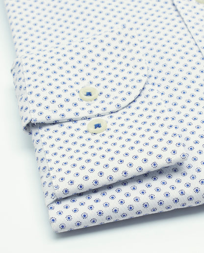 Camisa sport estampada blanca