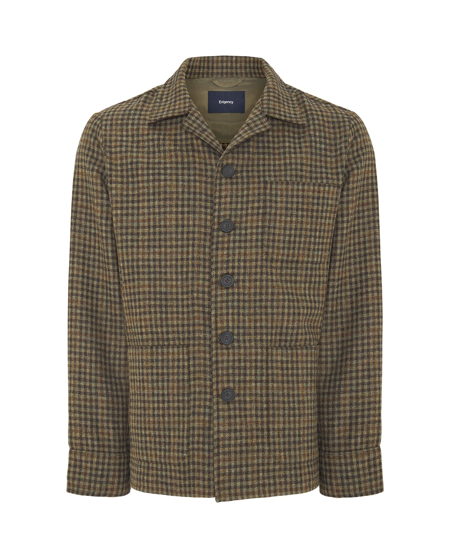 Sobrecamisa cuadros beige