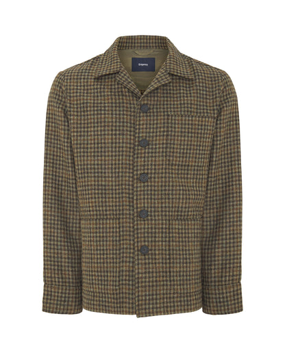 Sobrecamisa cuadros beige