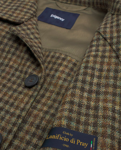 Sobrecamisa cuadros beige