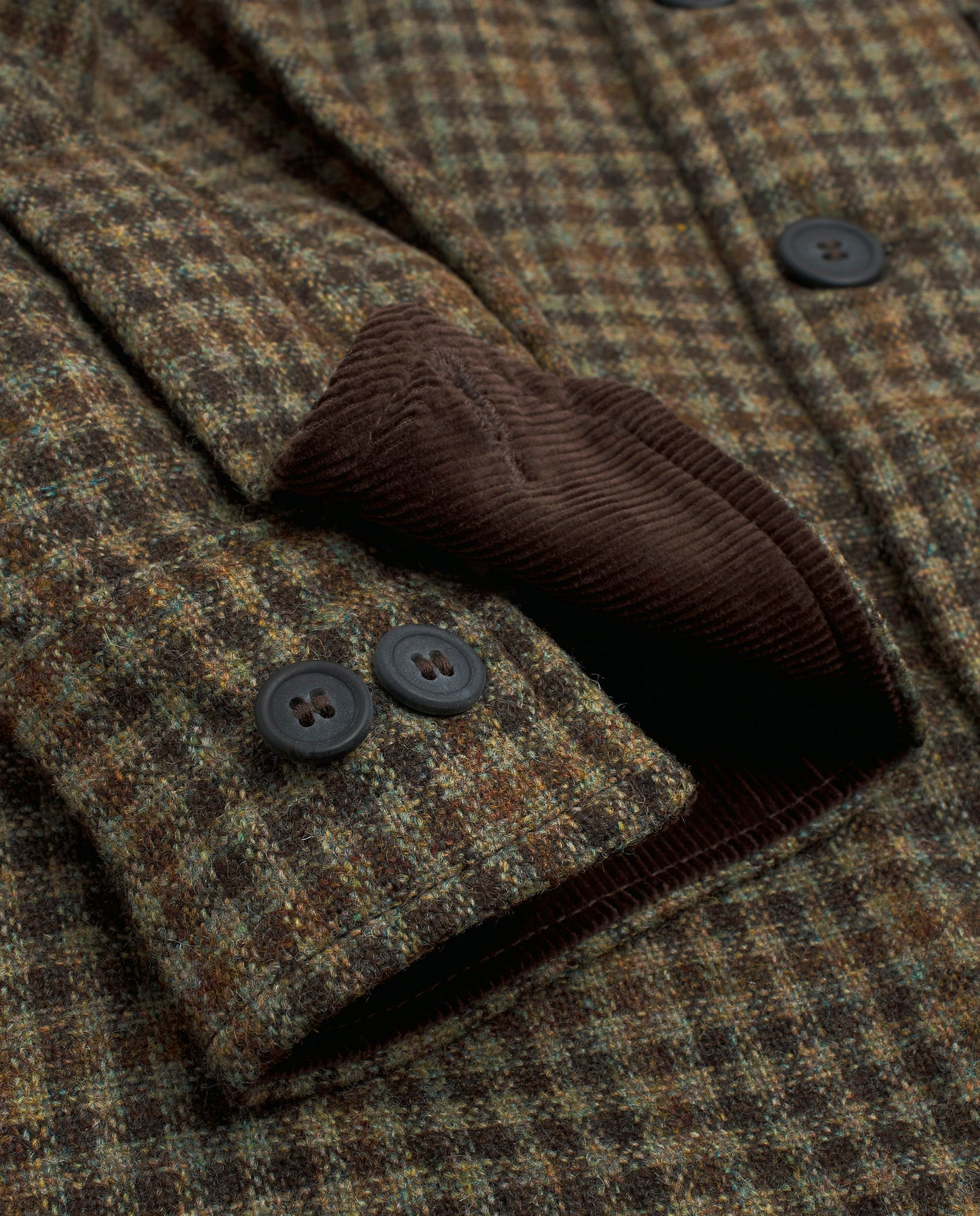 Sobrecamisa cuadros beige