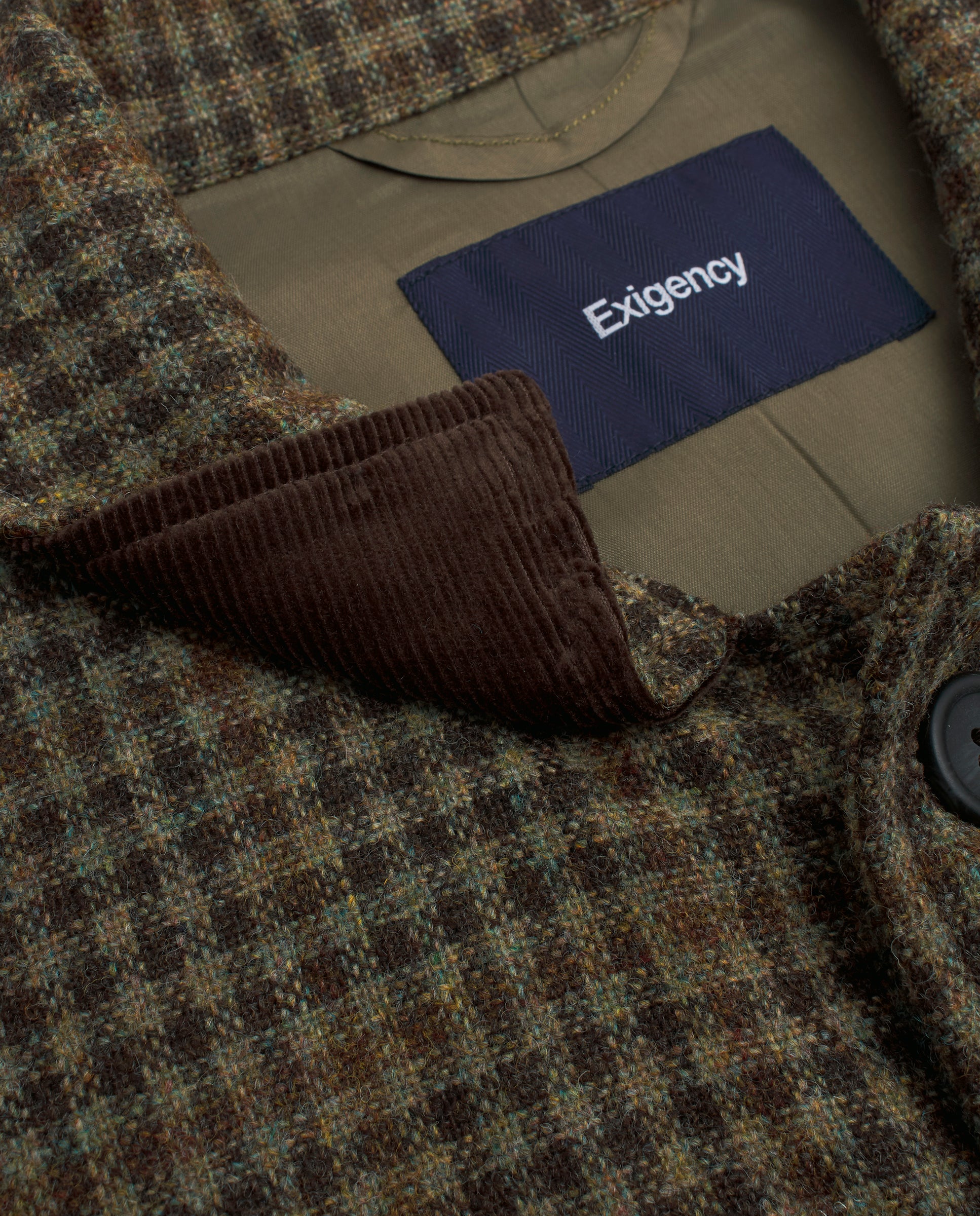 Sobrecamisa cuadros beige