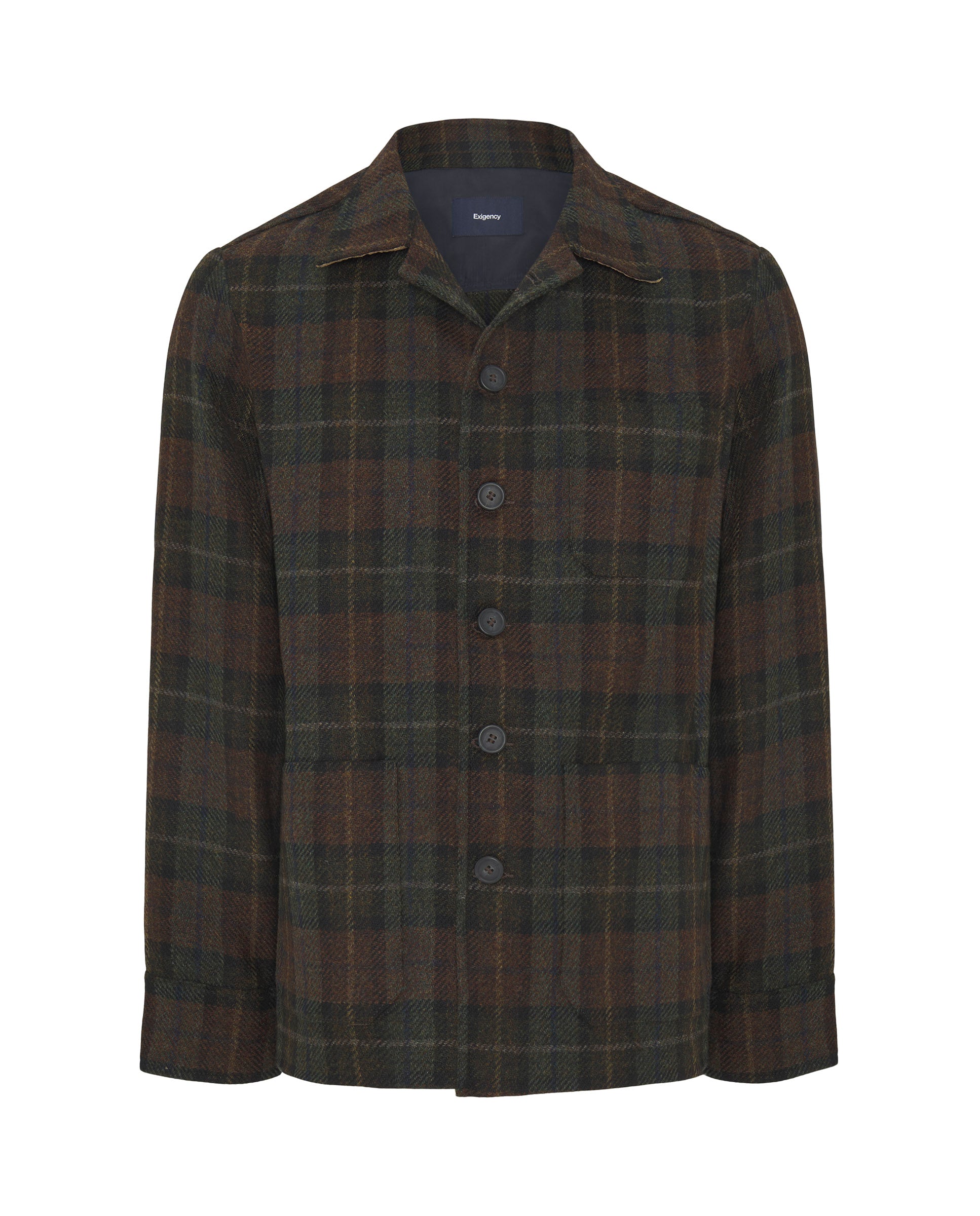 Sobrecamisa cuadros marrón