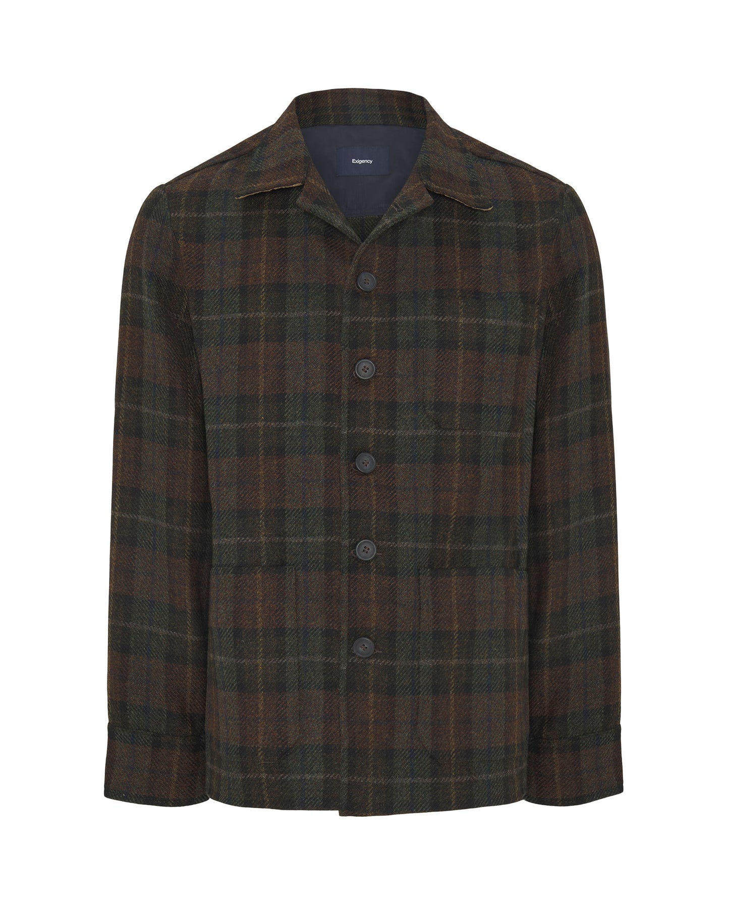 Sobrecamisa cuadros marrón