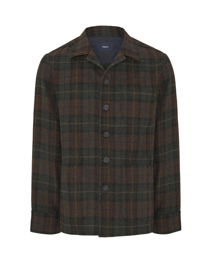 Sobrecamisa cuadros marrón